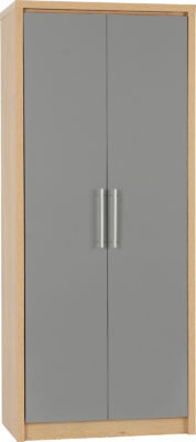 Seville 2 Door Wardrobe Grey Gloss