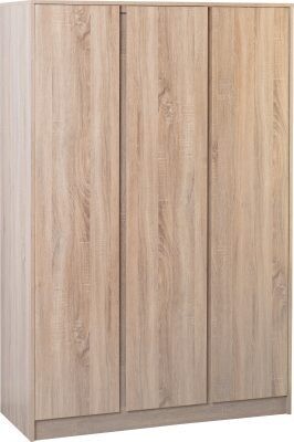Malvern 3 Door Wardrobe Sonoma Oak Effect