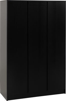 Malvern 3 Door Wardrobe Black