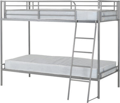 Brandon 3&#39; Bunk Bed Silver