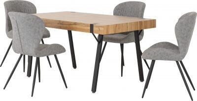 Treviso Dining Set with Quebec Chairs Grey