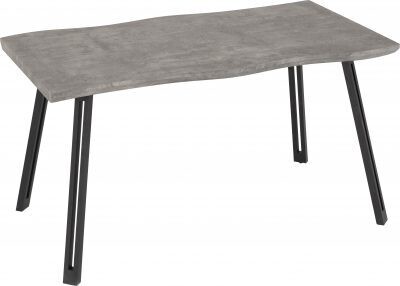 Quebec Wave Edge Dining Table Concrete Effect