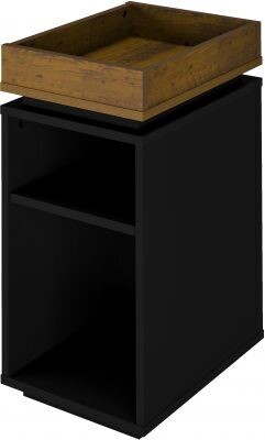 Naples Storage Table Black/Pine Effect