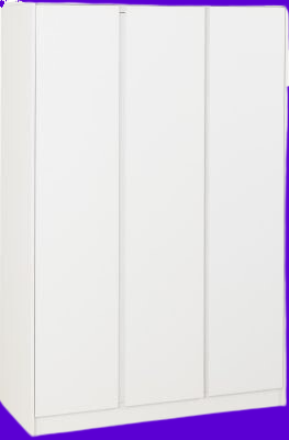 Malvern 3 Door Wardrobe White