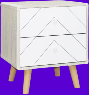 Dixie 2 Drawer Bedside Locker