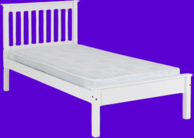 Monaco 3&#39; Low Foot End Bed White