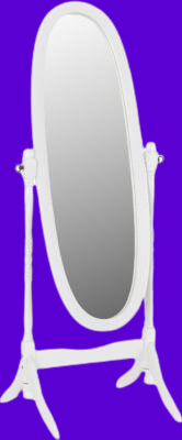 Contessa Cheval Mirror White