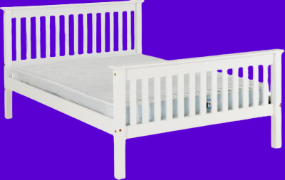 Monaco 5&#39; High Foot End Bed White