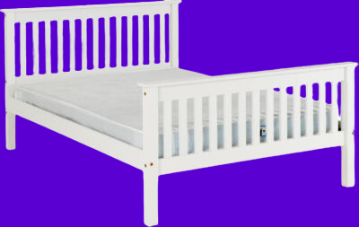 Monaco 4&#39; High Foot End Bed White