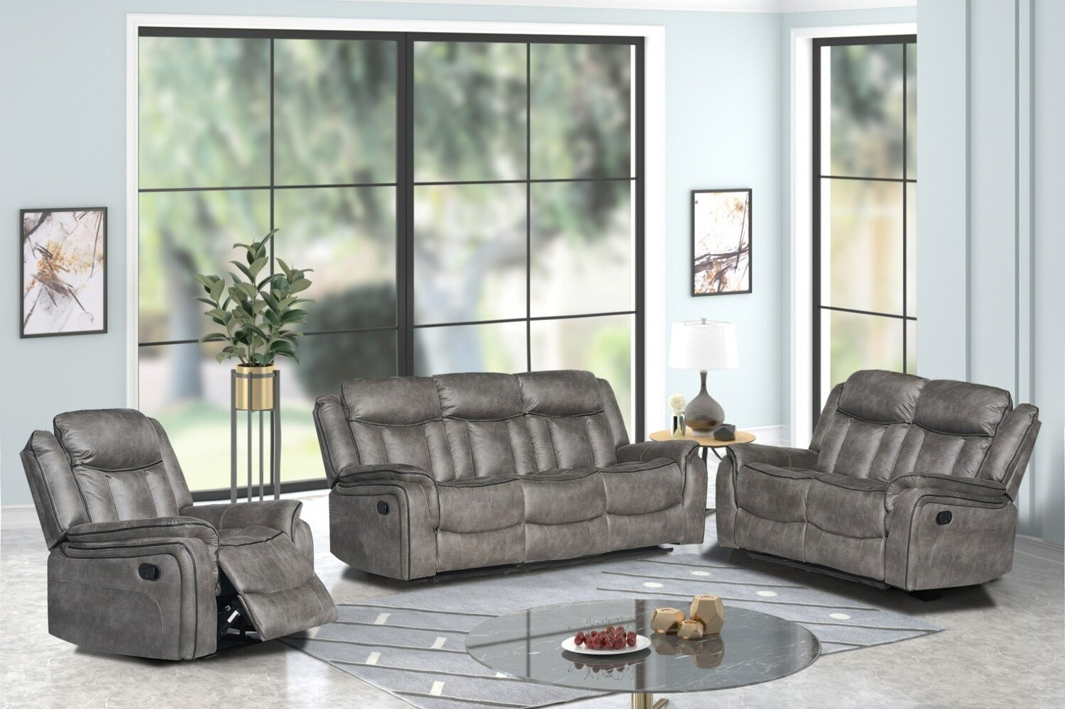 Westwood Grey / Sofa - Couch/ 3+2