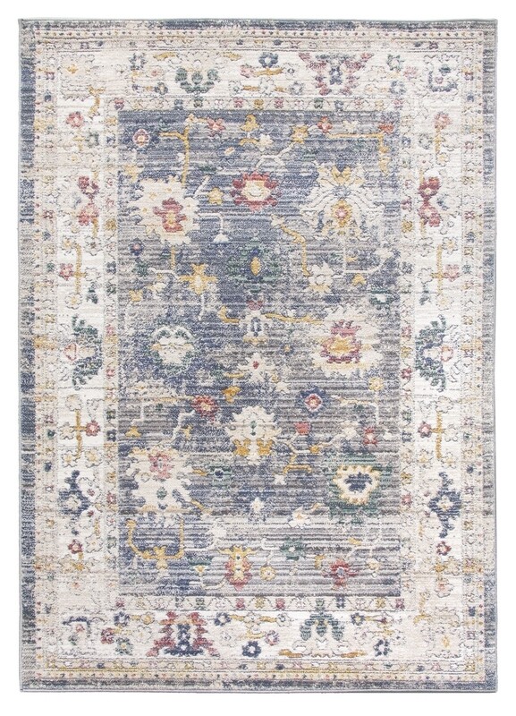 Grey Distressed Rug - Boho Vesta