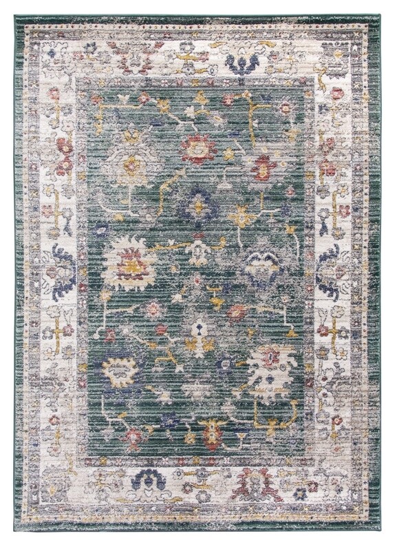 Green Distressed Rug - Boho Vesta