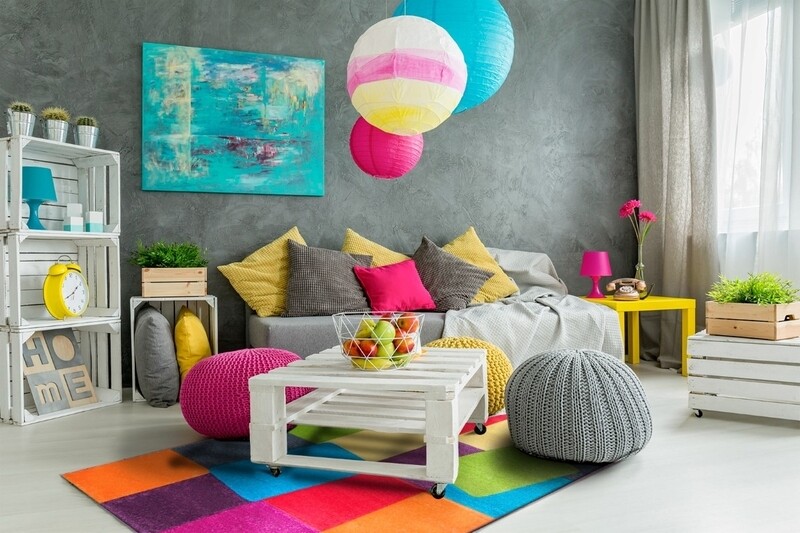 Multicolour Blocks Modern Rug - Candy