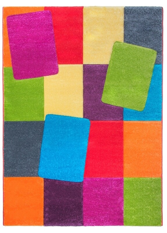 Multicolour Blocks Modern Rug - Candy