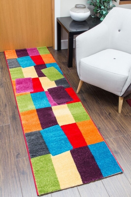 Candy Runner Rug - Blocks Multicoloured