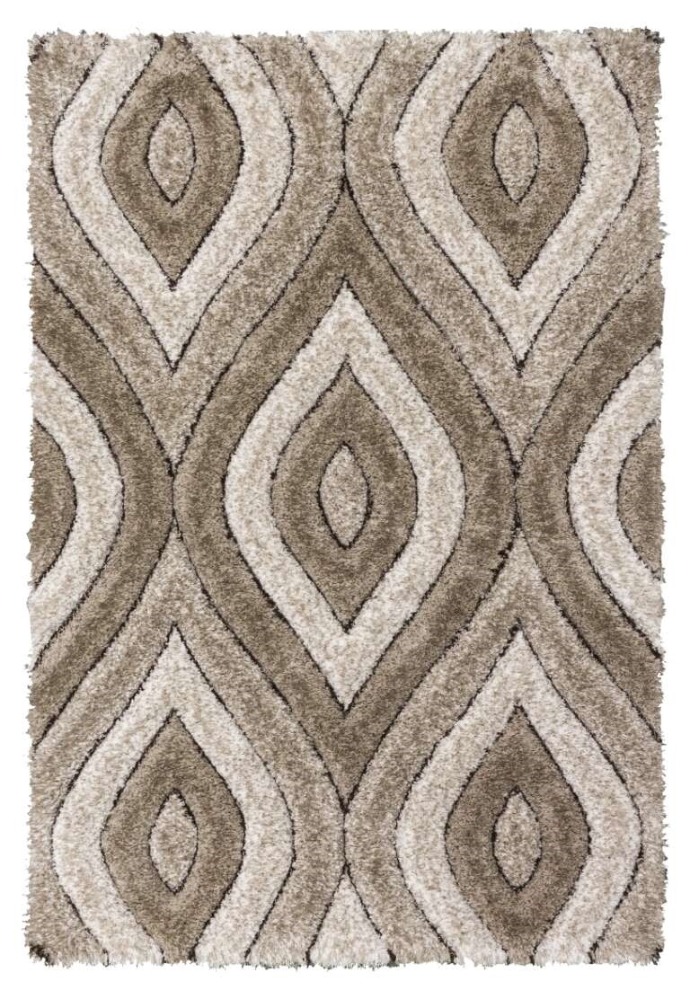 Luxus Teardrop - 3D Shaggy Rug - Beige