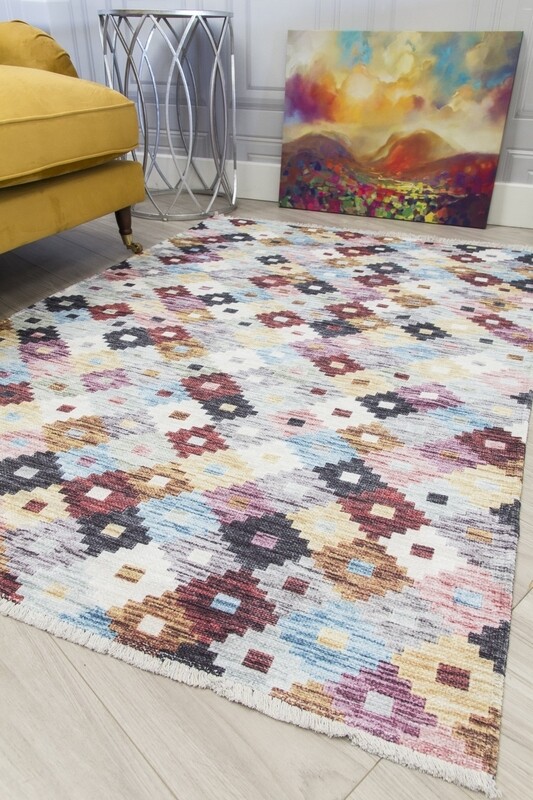 Multicoloured Modern Rug - Modena Pixlar