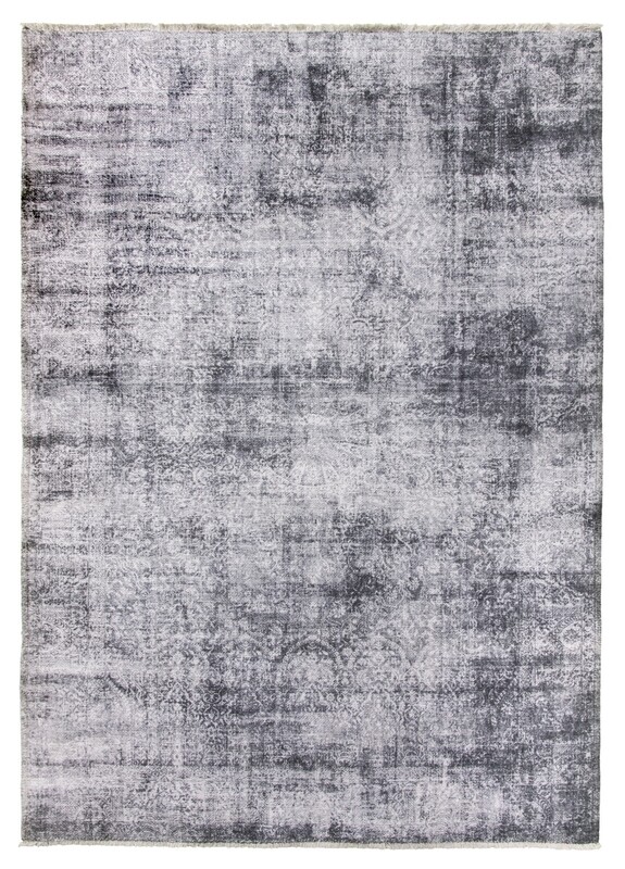 Grey Distressed Abstract Rug - Modena Messina