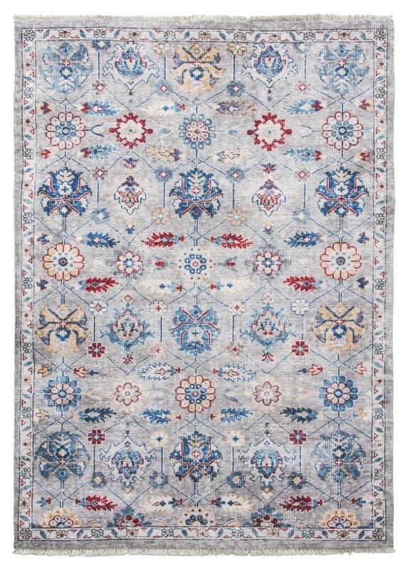 Grey / Multicoloured Modern Rug - Modena Nadia