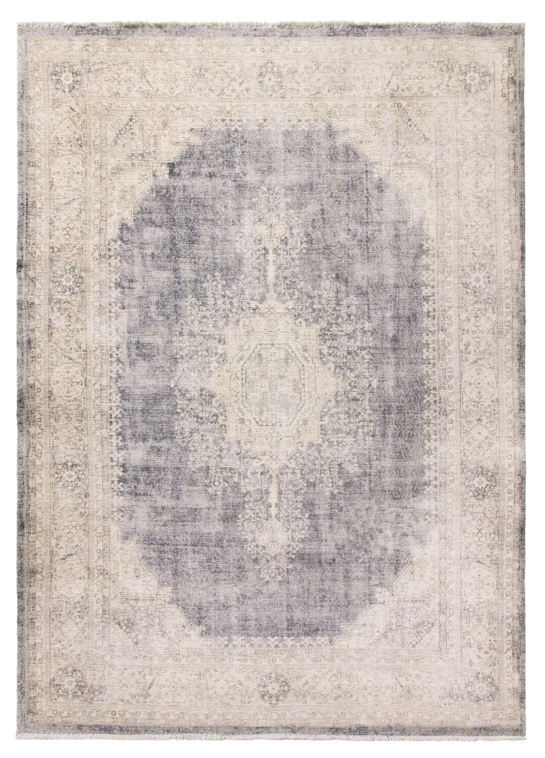 Grey Cream Distressed Modern Rug - Modena Cairo
