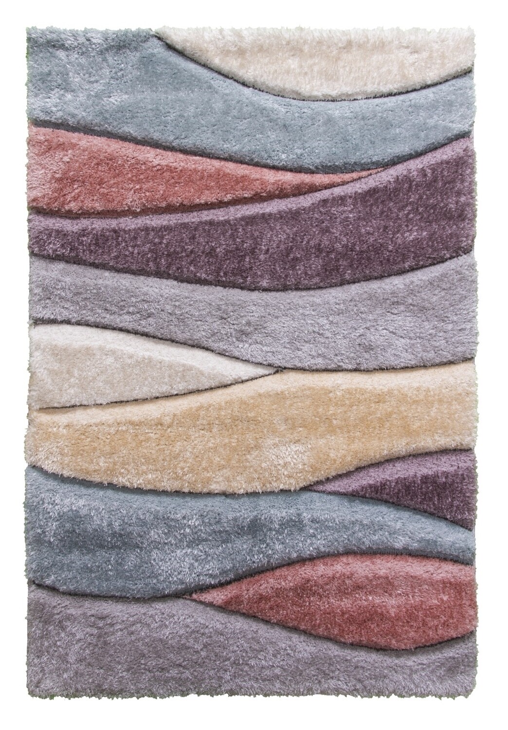 Passion Fluid - 3D Shaggy Rug - Multicolour