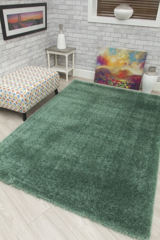 Green Shaggy Rug - Plush