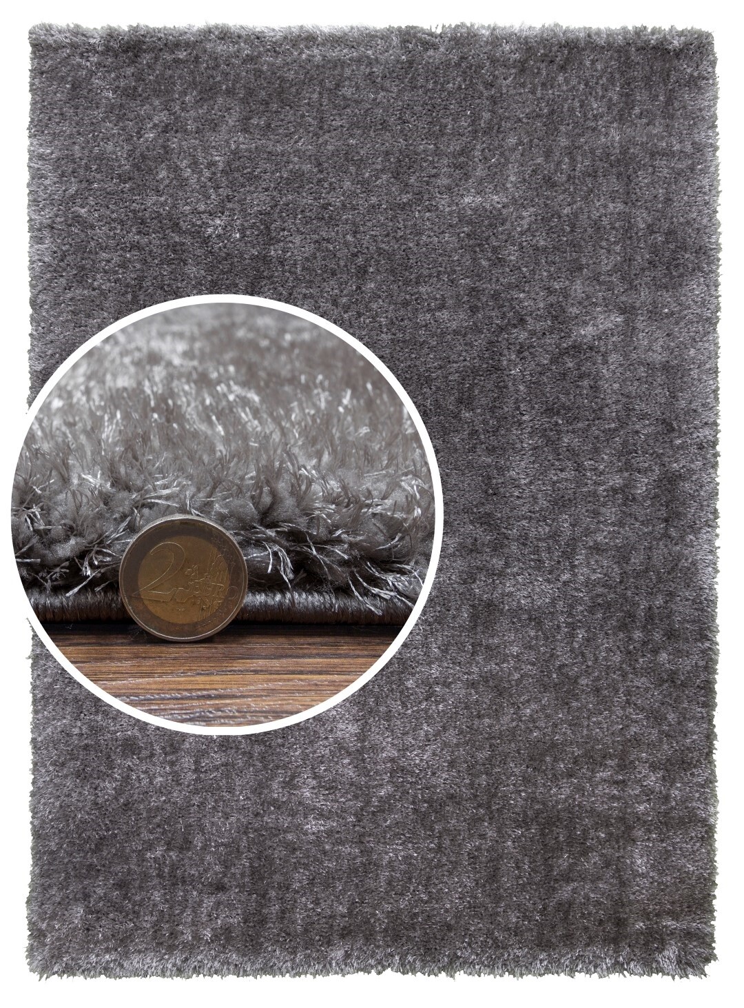 Dark Grey Shaggy Rug - Plush