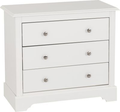 Stratford 3 Drawer Chest – White | Sleek Bedroom Storage Unit