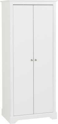 Stratford 2 Door Wardrobe – White | Compact Double Wardrobe with Hanging Rail