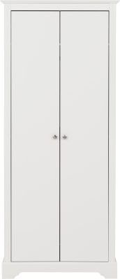 Stratford 2 Door Wardrobe – White | Compact Double Wardrobe with Hanging Rail