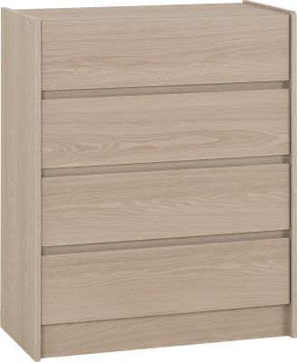 Paris 4 Drawer Chest – Smoked Ash Effect | Stylish Bedroom Storage Unit