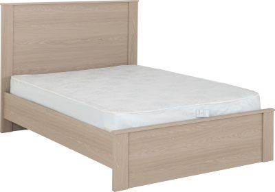Paris 4&#39;6&quot; Bed – Smoked Ash Effect | Stylish Double Bed with Modern Finish
