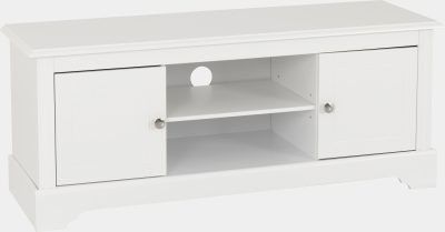 Stratford 2 Door TV Unit – White | Modern Media Console with Storage