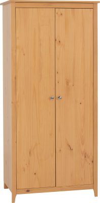 Oslo 2 Door Wardrobe – Antique Pine | Classic Bedroom Storage