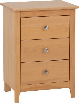 Oslo 3 Drawer Bedside – Antique Pine | Classic Bedroom Storage