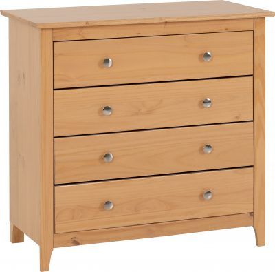 Oslo 4 Drawer Chest – Antique Pine | Classic Bedroom Storage