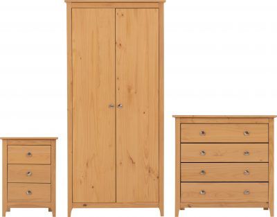 Oslo Trio – Antique Pine | Classic Bedroom Furniture Set