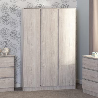 Malvern 3 Door Wardrobe – Urban Snow | Spacious Contemporary Storage Solution