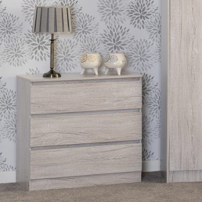 Malvern 3 Drawer Chest – Urban Snow | Contemporary Bedroom Storage