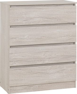 Malvern 4 Drawer Chest – Urban Snow | Contemporary Bedroom Storage