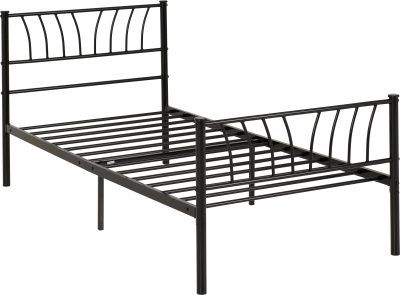 Harlow 3' Single Metal Bed Frame – Black | Modern &amp; Durable Bedroom Furniture