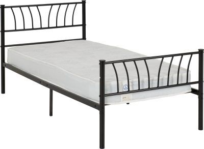 Harlow 3&#39; Single Metal Bed Frame – Black | Modern &amp; Durable Bedroom Furniture