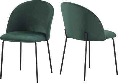 Boston Dining Chairs (Set of 4) – Emerald Green Velvet | Modern &amp; Comfortable Seating