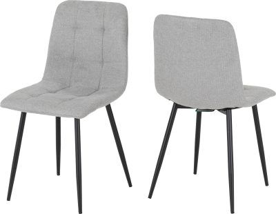 Fenton Dining Chair (Box of 2) – Dark Grey Suede Fabric