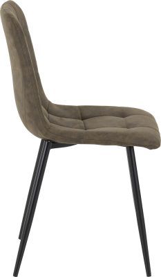 Fenton Chair (Box of 2) Olive Green Suede Fabric