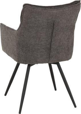 Lewis Carver Swivel Chair (Box of 2) – Grey Fabric
