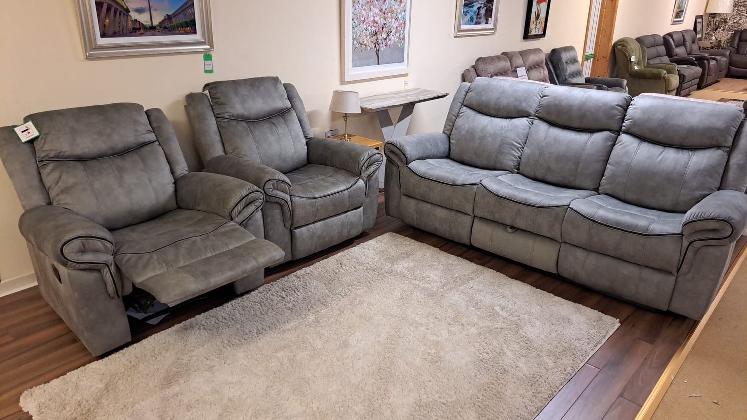Mondeo 3+1+1 or 3+2 Recliner Sofa Set with USB Charging, Plug Sockets, Drop-Down Tray &amp; Storage Drawer – €1,195
