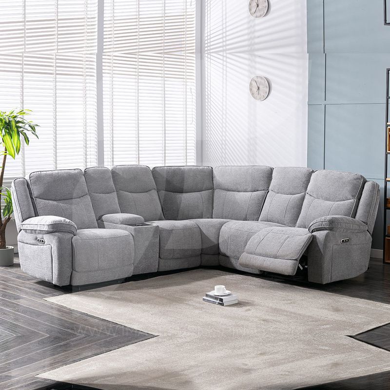 Herbert Electric Motion Sofa Collection – Soft Fabric Comfort with Wireless Charging and USB-C Ports