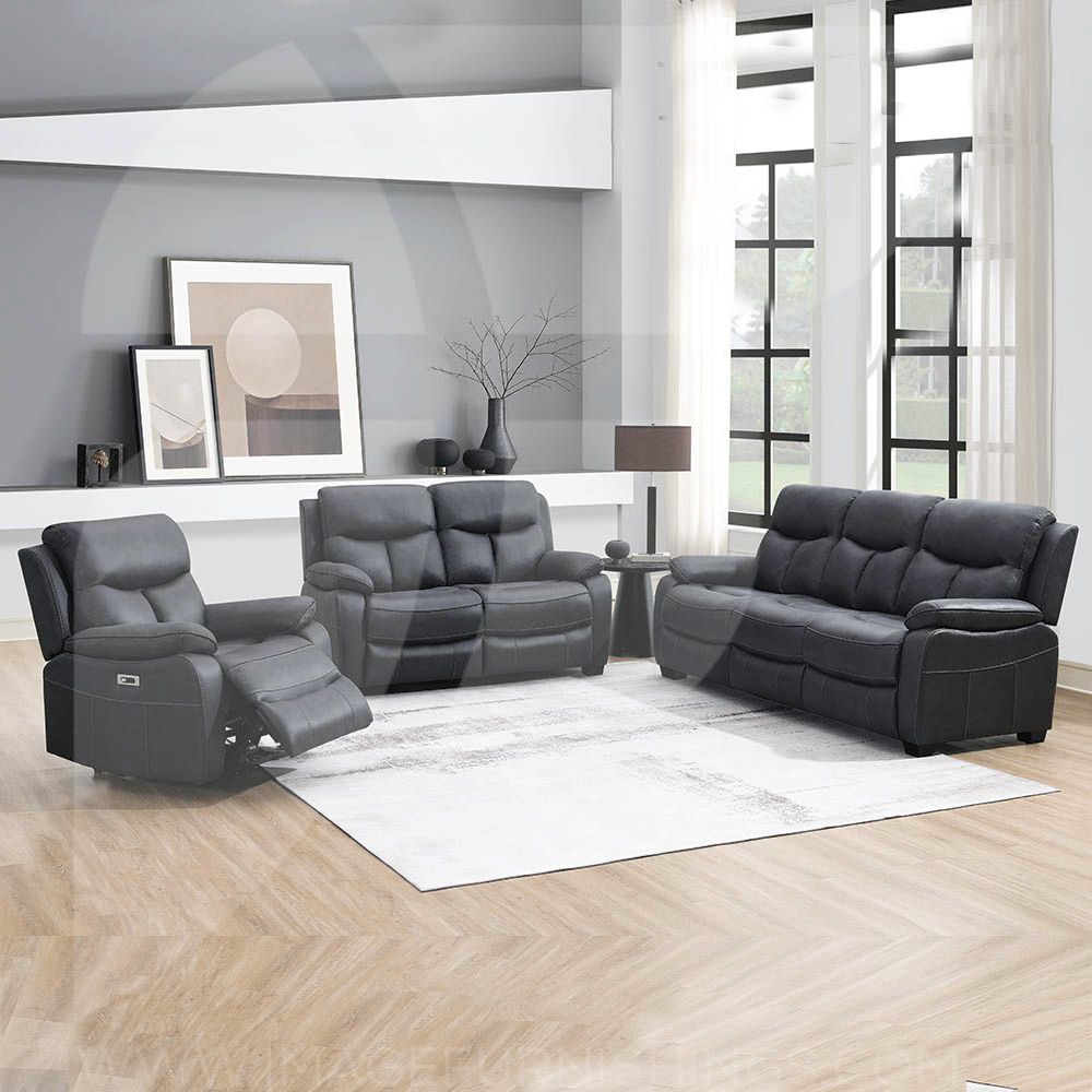 Conrad Recliner Suite – Steel Blue