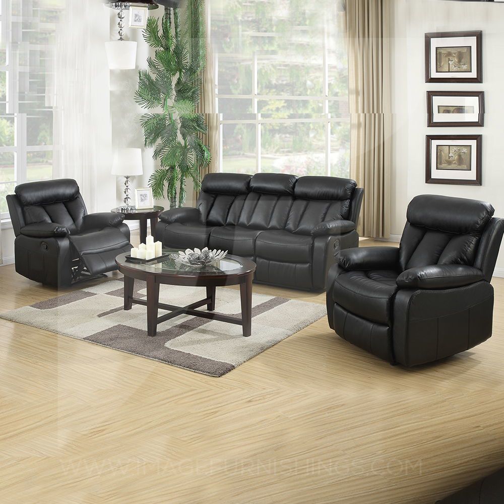 ​Merrion Recliner Suite – Tan &amp; Black